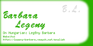 barbara legeny business card