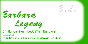 barbara legeny business card